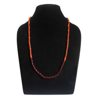 Red Light Brown and Orange Beads Necklace - Ethnic Inspiration